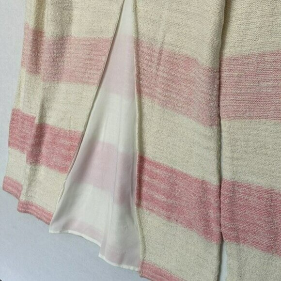 Calvin Klein Sweater, Tunic Length, Pink & White Stripes, Medium - Picture 8 of 9